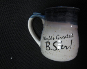 ... er Coffee Cup Mug bullshitter gag gift novelty fun kitschy retro