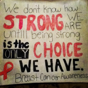Breast cancer awareness quote