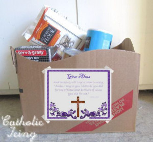Get kids involved with Almsgiving during Lent. (Free Printables!!!)