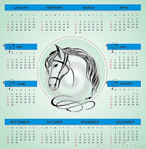 New Year Calendar Vector...