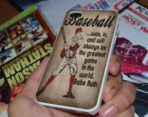 Vintage Baseball Art Babe Ruth Quote Case for by ncklovecase, $14.89
