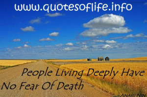 anais nin, death, fear, people, life quotes, picture quotes