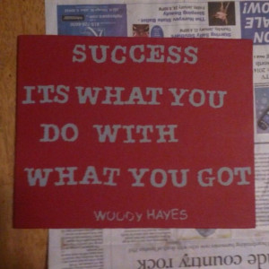 Woody Hayes Quote canvas: Quotes Canvas