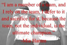 ... is the ultimate champion. -Mia Hamm #Inspirational #Quotes #Teamwork