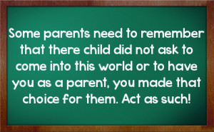 Parenting Facebook Status On Chalkboard Background