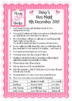 Chick flicks!