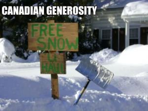 Canadian GenerosityFree snow u Haul