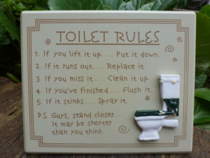 ... Rules Shabby Wooden Hanging Decorative Wall Sign Chic Funny Gift New