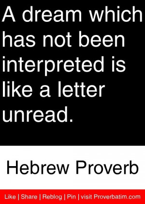 ... is like a letter unread. - Hebrew Proverb #proverbs #quotes