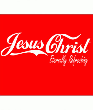 JESUS CHRIST - Men's T-Shirt Religious jesus christ mimics coca cola ...