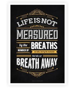 ... Measured by The Number Maya Angelou Inspirational Quotes Poster | eBay