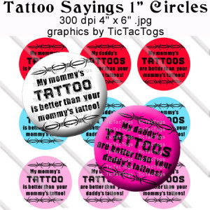 Tattoo Sayings Sayings Bottle Cap Images Digital Collage 1 Inch