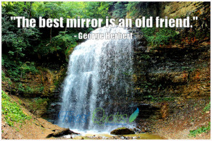 The best mirror is an old friend.”