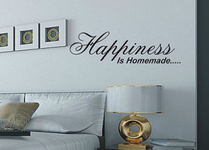 Happiness is homemade wall art sticker quote - 4 sizes - wa24