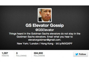 of the GS Elevator blog is a mystery. Especially to Goldman Sachs ...