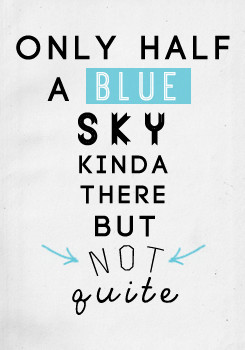 One Direction * Typography lyric half a heart