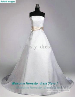 Belt White Wedding Dresses