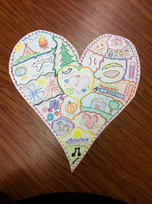 Heart Map- did this art therapy project with a client today
