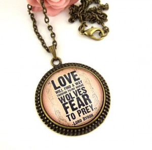 Literary Quote Necklace Love Quote Cameo Necklace Romantic Quote ...