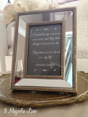 Framed printable quote for Mother's Day by Abraham Lincoln