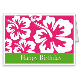 Hawaiian Birthday Cards And