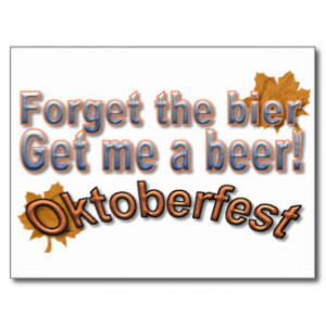 Oktoberfest Bring Me a Beer Post Card