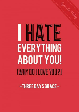 Hate Everything About You- Three Days Grace