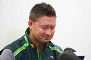 Photo: Captain in grief ... Michael Clarke. (Getty Images: Mark Kolbe)