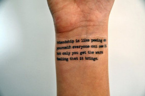 Friendship Quote Temporary Tattoo Friendship by temporarytattooyou, £ ...