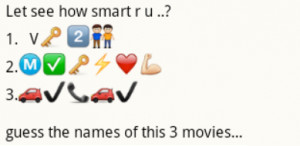 Guess the names of three movies puzzel #3