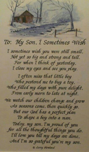 To my son