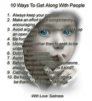10 Ways to get along with people ...