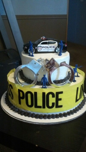 Cake I made for my husband's police academy graduation