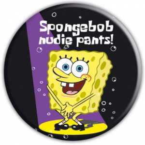 Spongebob Squarepants Badge - Single Carded Pin Badge Spongebob Nudie ...