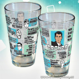 Archer Quotes Pint Glass