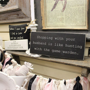 Shopping, Husband, Quote, Vintage, Sign