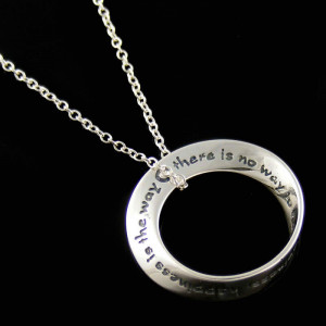 ... Happiness Happiness is the Way, Inspirational Quote Necklace Jewelry