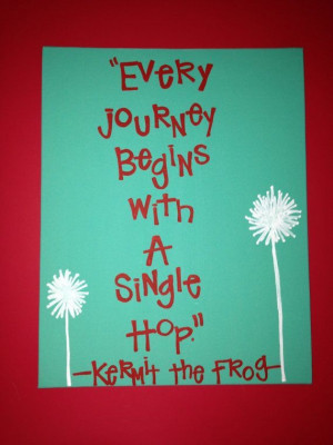 Kermit the Frog Quote on Canvas