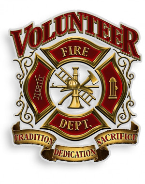 Reflective Decal Volunteer firefighter