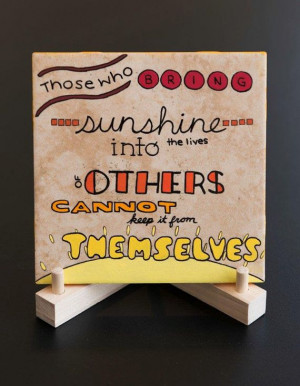 Hand Painted Quote Tile by WalkingInRoses on Etsy, $10.00
