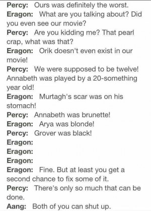Percy vs Eragon movies.