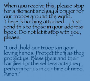 Prayer Chain For Our Military