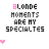 blonde sayings