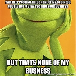 Kermit the Frog Stay Out My Business Quotes