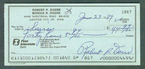 Bobby Doerr - Autographed official Bank Check (Red Sox) Baseball cards ...