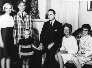 The Wallace family in the mid-1960s. From the left, Peggy Sue, George ...