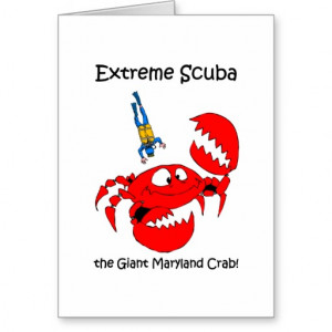 Funny scuba diving greeting cards