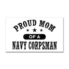 Proud Mom of a Navy Corpsman Sticker (Rectangle) for