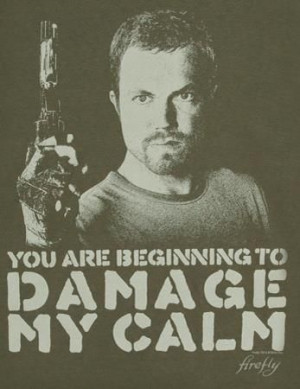 You are beginning to Damage My Calm...