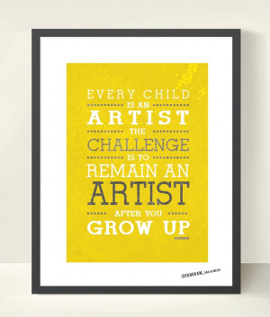 Poster Quote Picasso 